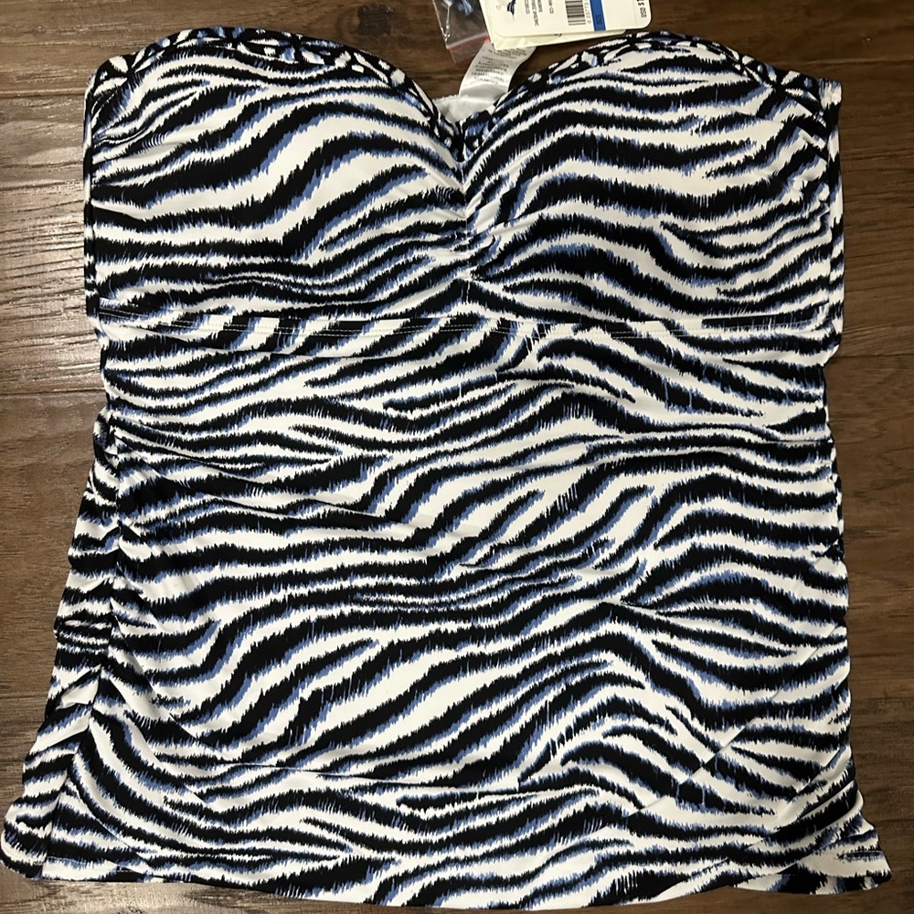Tommy Bahama Zanzibar Shirred Bandini/Tankini 3 PIECE SET - Size XL/L - NWT $289 - Picture 3 of 13